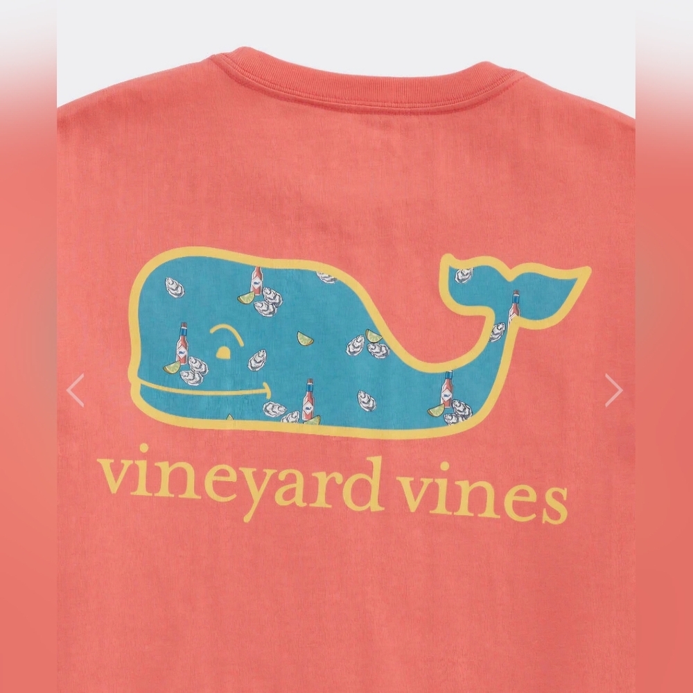 NWT Vineyard Vines Oyster Bar Whale Tee, Men's XS​ - Picture 3 of 4